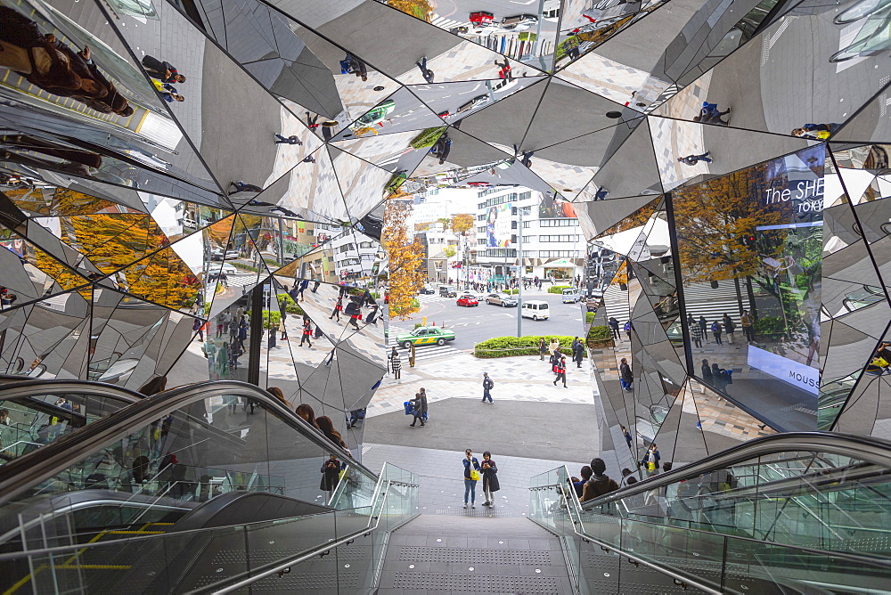 Entrance to Tokyo Plaza Omotesando, Harajuku, Tokyo, Honshu, Japan, Asia