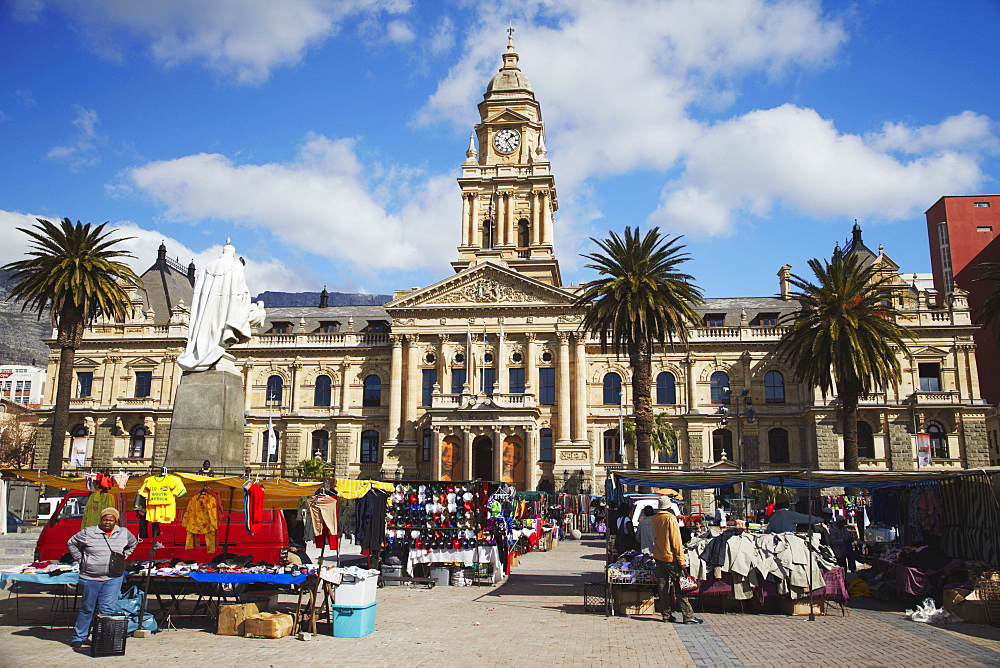 Market outside City Hall, City Bowl, Cape Town, Western Cape, South Africa, Africa