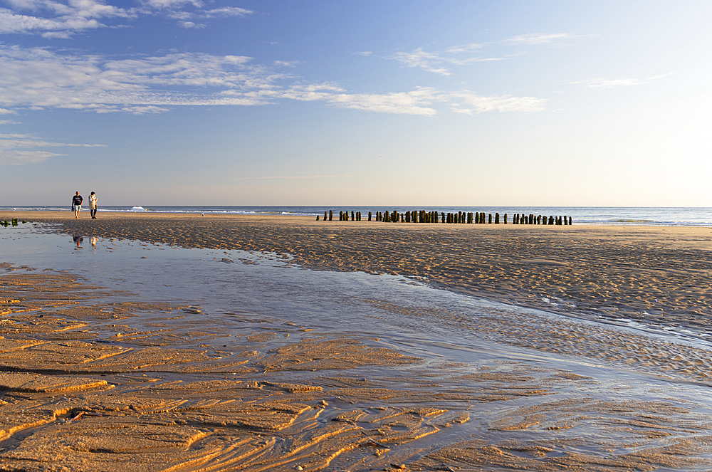 People walking on Rantum beach, Sylt, Schleswig Holstein, Germany