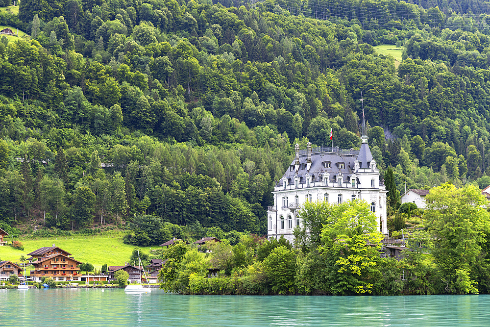 Seeburg Castle on Lake Brienz, Iseltwald, Switzerland