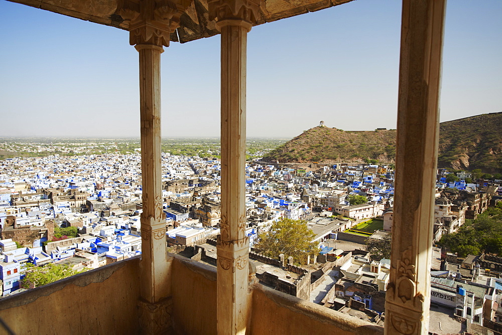 View of Bundi from Bundi Palace, Bundi, Rajasthan, India, Asia