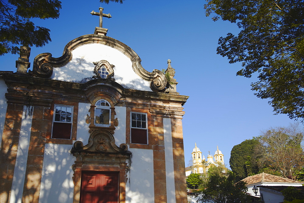 Our Lady Rosario dos Pretos and Matriz de Santo Antonio churches, Tiradentes, Minas Gerais, Brazil, South America 