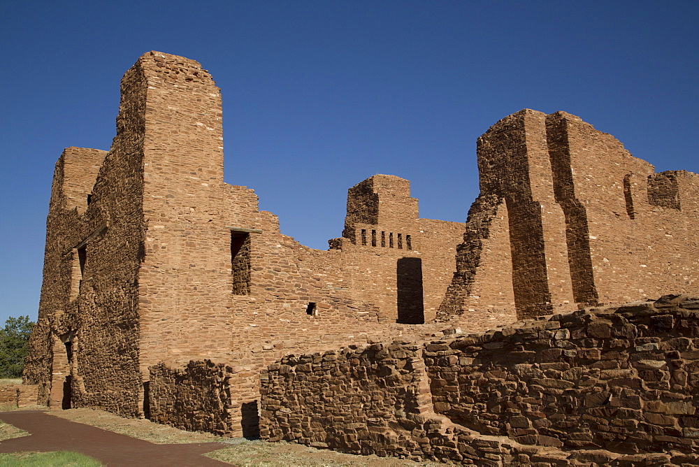 Quarai Mission, building began around 1628, Salinas Pueblo Missions National Monument, New Mexico, United States of America, North America