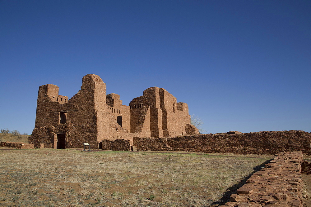 Quarai Mission, building began around 1628, Salinas Pueblo Missions National Monument, New Mexico, United States of America, North America