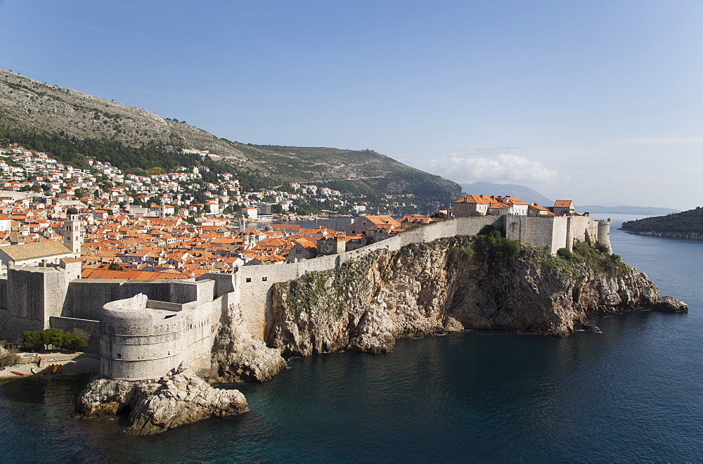 Fort Bokar, the round structure in front, Old Town, UNESCO World Heritage Site, Dubrovnik, Croatia, Europe