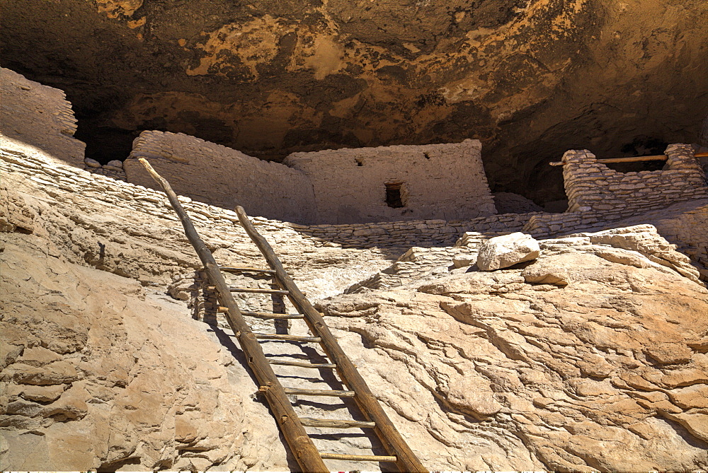 Cliff dwellings constructed over 700 years ago, Gila Cliff Dwellings National Monument, New Mexico, United States of America, North America