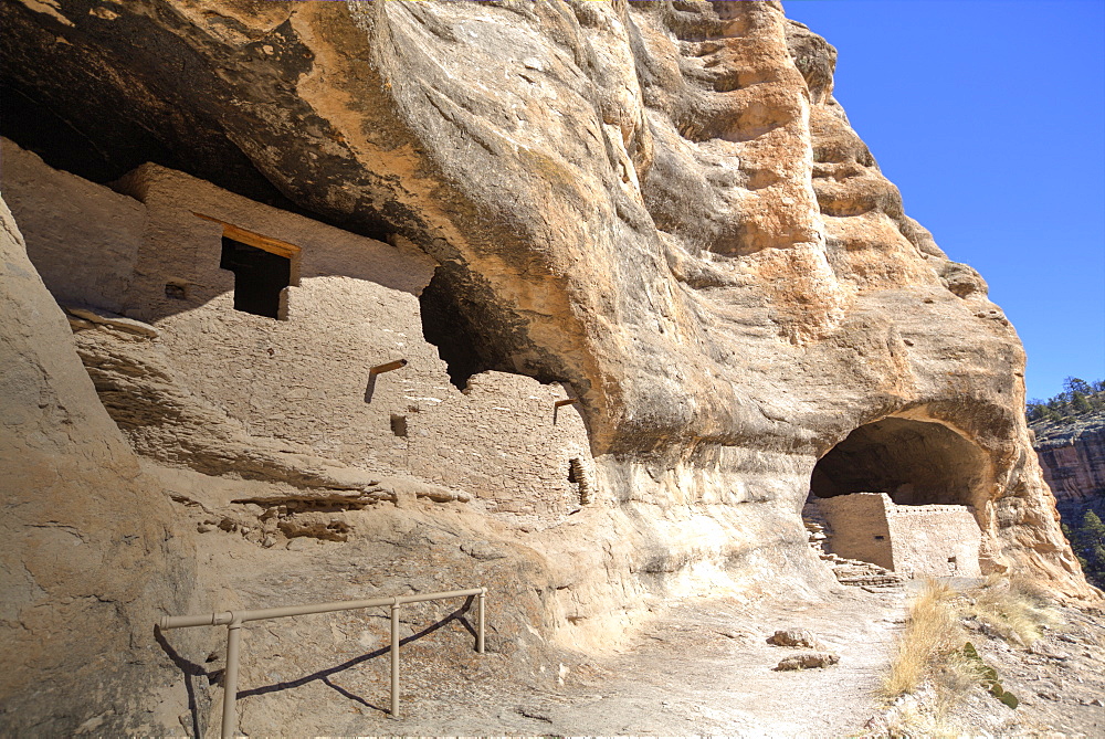 Cliff dwellings constructed over 700 years ago, Gila Cliff Dwellings National Monument, New Mexico, United States of America, North America