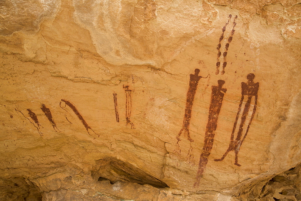 Wild Horse Canyon Pictograph Panel, Barrier Canyon style, near Hanksville, Utah, United States of America, North America