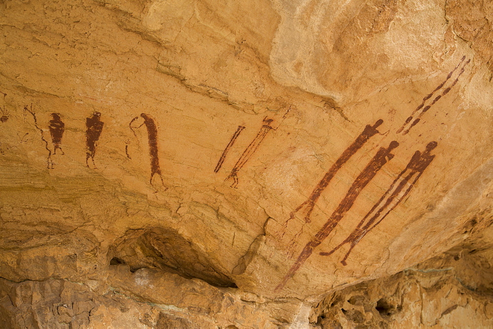 Wild Horse Canyon Pictograph Panel, Barrier Canyon style, near Hanksville, Utah, United States of America, North America