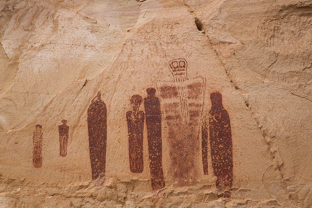 Great Gallery Pictograph Panel, Barrier Canyon Style, Horseshoe Canyon, Canyonlands National Park, Utah, United States of America, North America