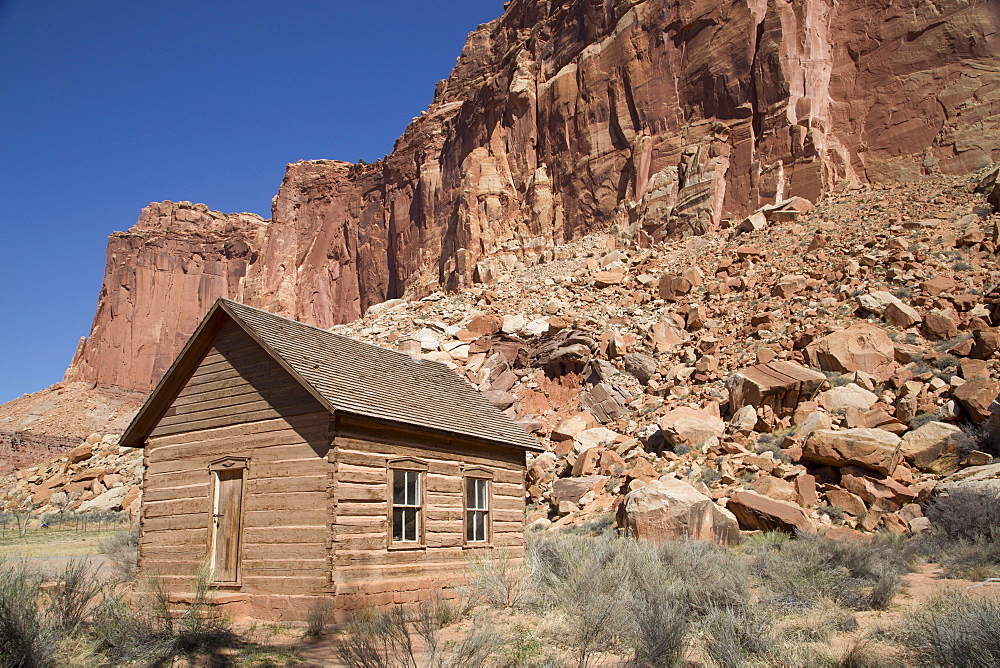 Fruita Schoolhouse dating from 1896, Capitol Reef National Park, Utah, United States of America, North America