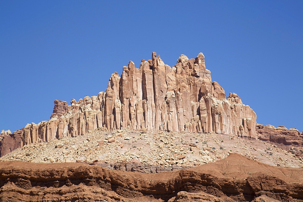 The Castle, a sandstone formation, Capitol Reef National Park, Utah, United States of America, North America