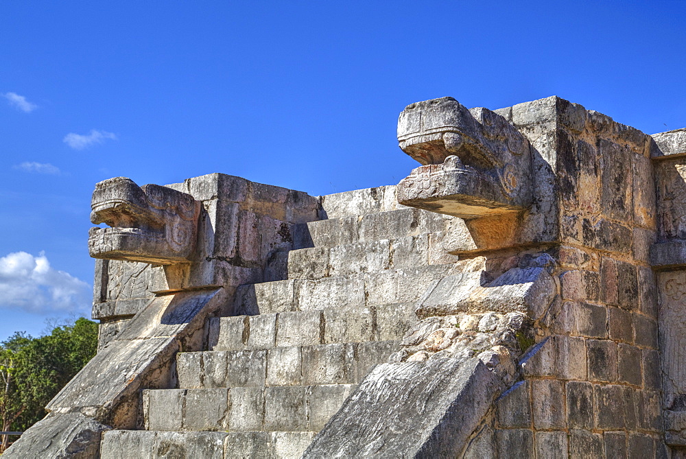 Platform of the Eagles and Jaguars, Chichen Itza, UNESCO World Heritage Site, Yucatan, Mexico, North America