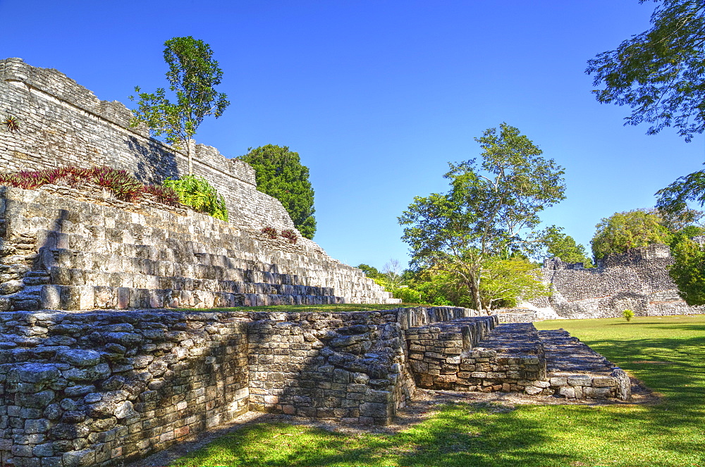 Temple of the King, Kohunlich, Mayan archaeological site, Quintana Roo, Mexico, North America