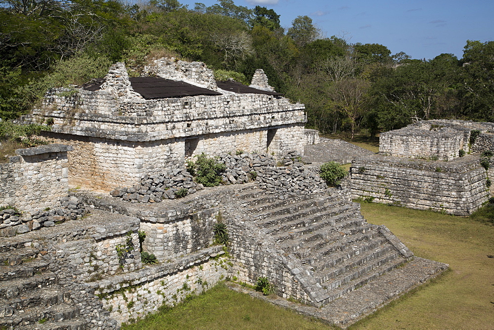 Structure 17 (the Twins), Ek Balam, Mayan archaeological site, Yucatan, Mexico, North America