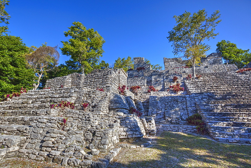 Nivel B, The Acropolis, Kinichna, Mayan archaeological site, Quintana Roo, Mexico, North America