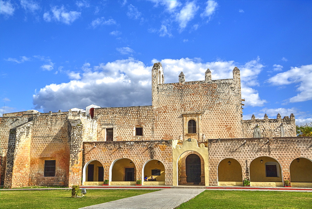 Church of San Bernadino de Siena and Convent of Sisal, founded in 1552, Valladolid, Yucatan, Mexico, North America