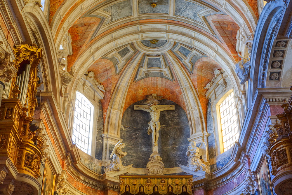 Main Chapel with ceiling, Evora Cathedral, Evora, UNESCO World Heritage Site, Portugal, Europe