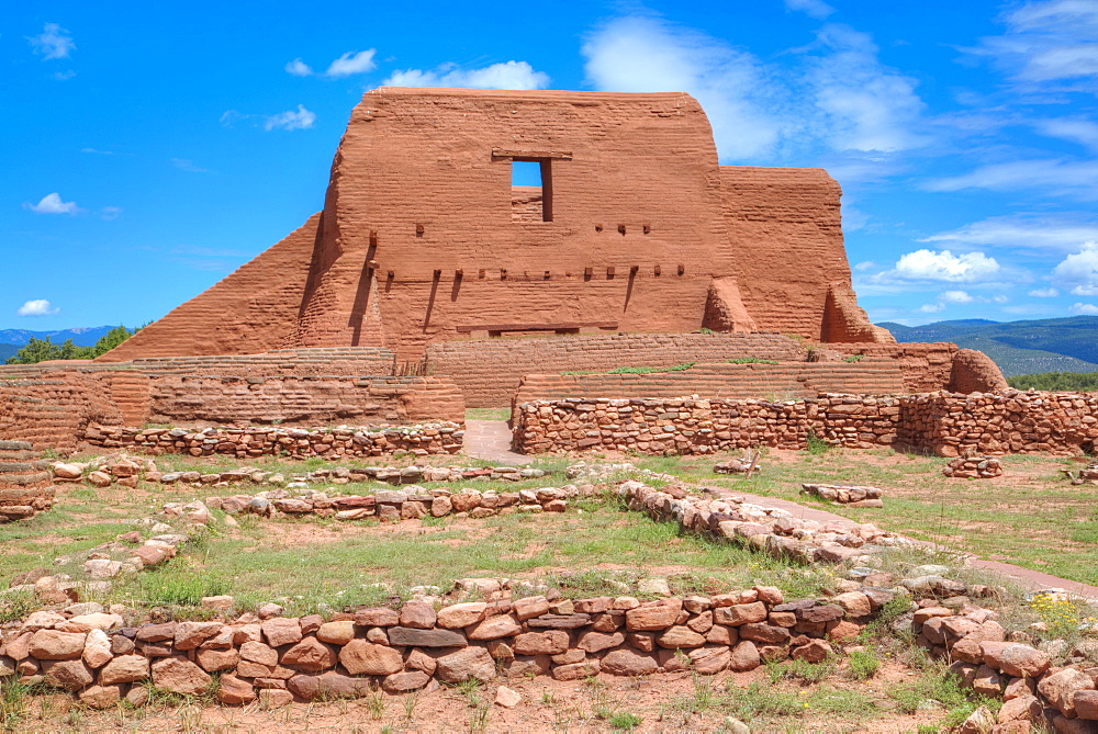 Ruins of the Mission Nuestra Senora de Los Angeles de Porciuncula de los Pecos, 17th century, Pecos, New Mexico, United States of America, North America