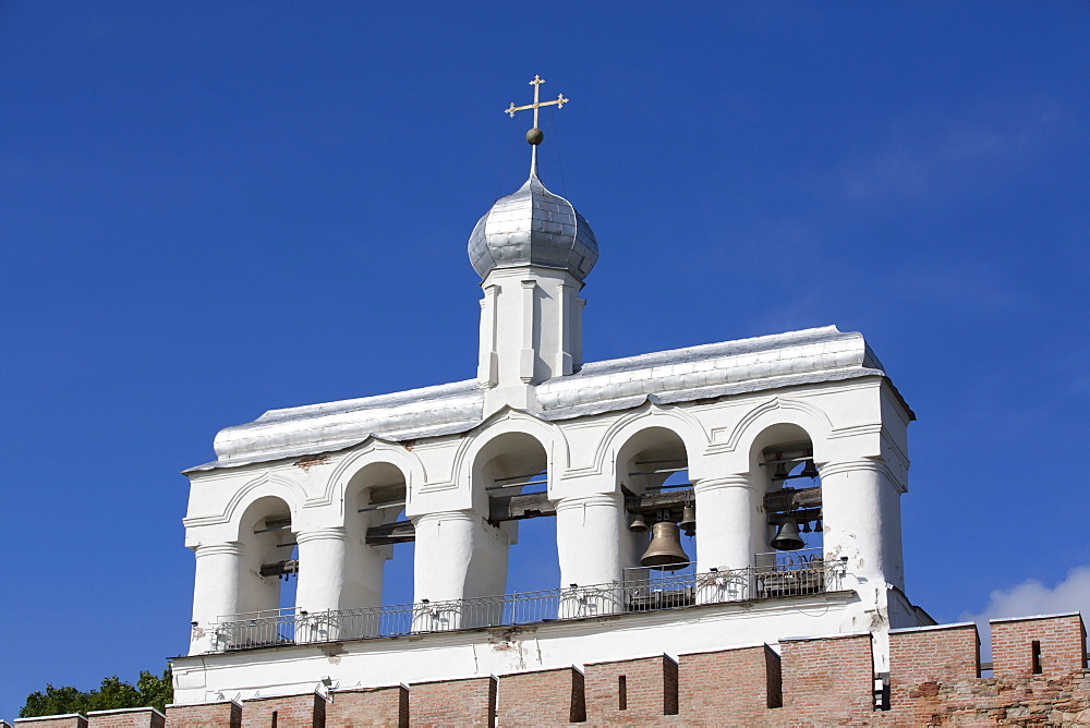 Bell Tower of St. Sophia Cathedral, Kremlin, UNESCO World Heritage Site, Veliky Novgorod, Novgorod Oblast, Russia, Europe