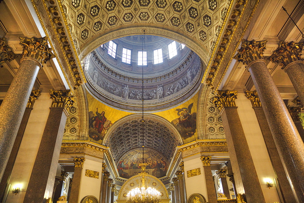 Belfry, interior, SS Peter and Paul Cathedral, St. Petersburg, UNESCO World Heritage Site, Russia, Europe