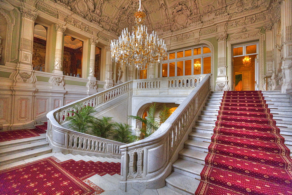 Entry Staircase, Yusupov Palace on the Moika, St. Petersburg, Russia, Europe