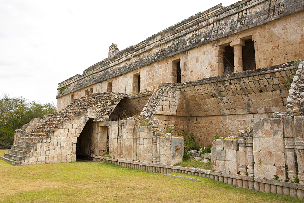 Palace (Teocalli), Kabah Archaeological Site, Mayan Ruins, Puuc style, Yucatan, Mexico, North America