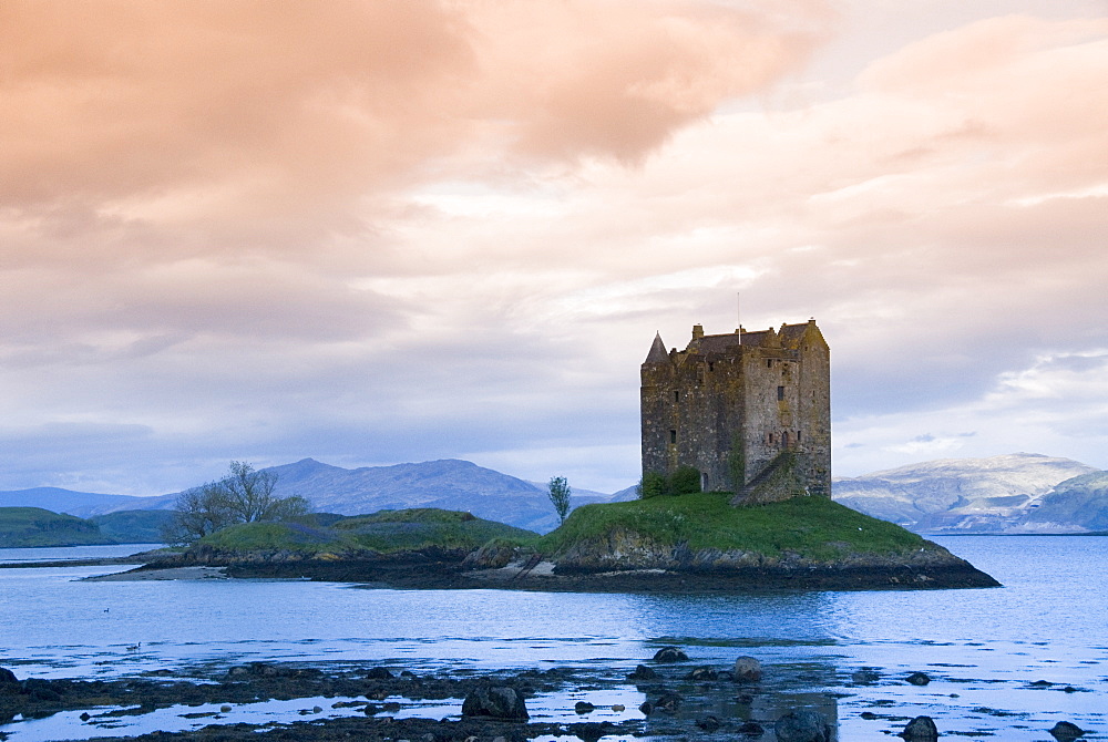 Castle Stalker, near Port Appin, Argyll, Highlands, Scotland, United Kingdom, Europe