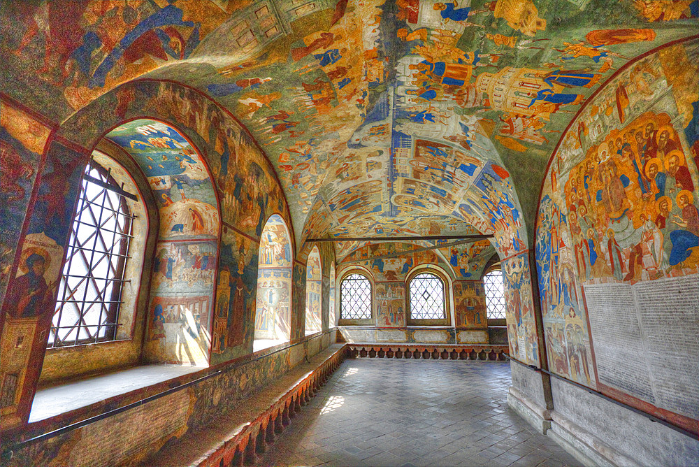 Frescoes, Church of St. John the Baptist, UNESCO World Heritage Site, Yaroslavl, Yaroslavl Oblast, Russia, Europe