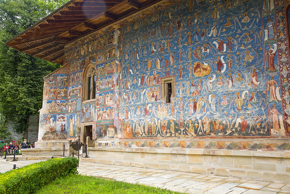 Exterior Frescoes, Voronet Monastery, 1487, UNESCO World Heritage Site, Gura Humorului, Suceava County, Romania, Europe