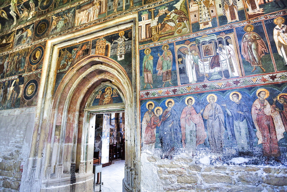 Frescoes, St. John The New Monastery, 1514, UNESCO World Heritage Site, Suceava, Suceava County, Romania, Europe