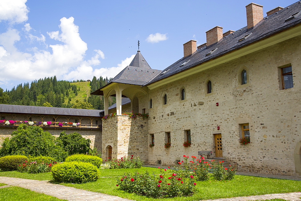 Tower and Outer Wall, Sucevita Monastery, 1585, UNESCO World Heritage Site, Sucevita, Suceava County, Romania, Europe