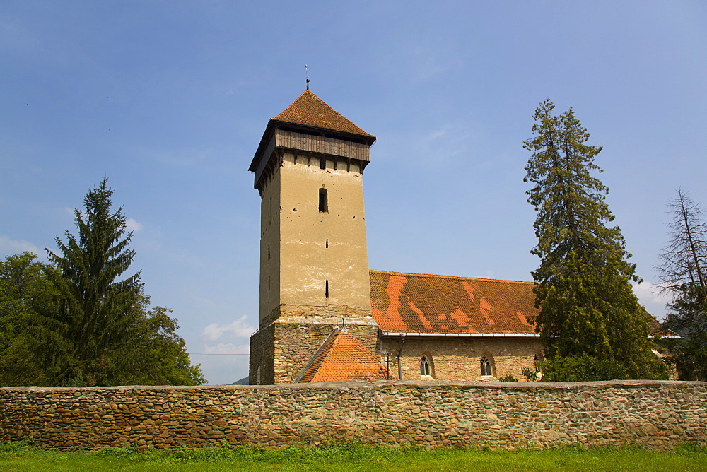 Malancrav Fortified Church, 14th century, Malancrav, Sibiu County, Romania, Europe