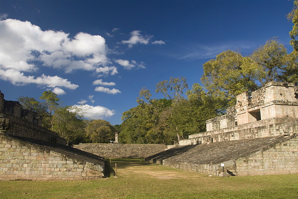 Ball Court, Copan Archaeological Park, UNESCO World Heritage Site, Copan, Honduras, Central America