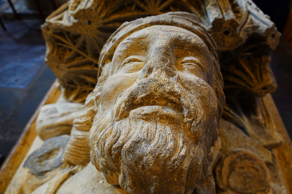 Tomb of Athelstan, first king of all England, Malmesbury Abbey, Wiltshire, England