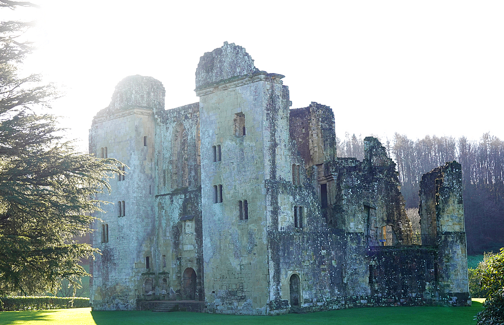 Wardour Castle, a 14th Century castle at Wardour, near Tisbury, Wiltshire, England