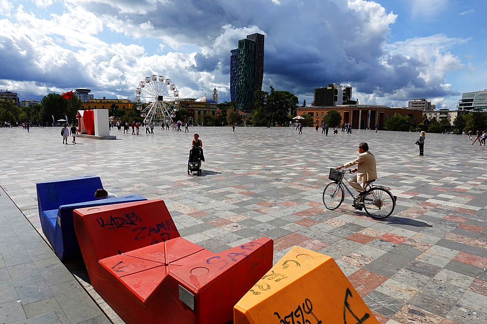 Skanderberg Square, central Tirana, Albania, Europe