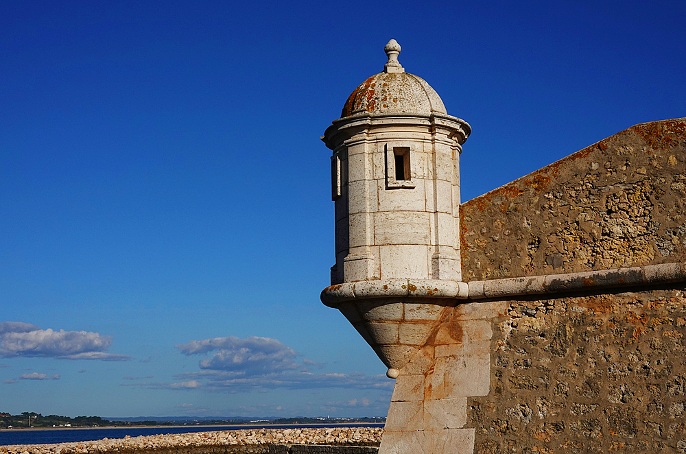 The harbour and fort in the Old Town of Lagos, Algarve, Portugal