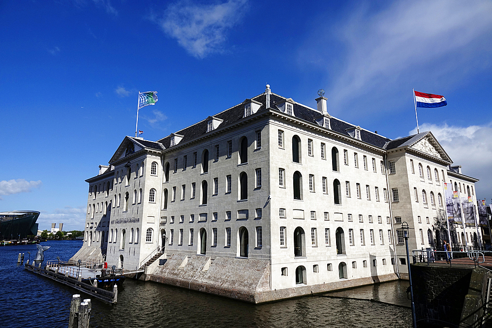 Architecture and urban scenery in central Amsterdam, Netherlands