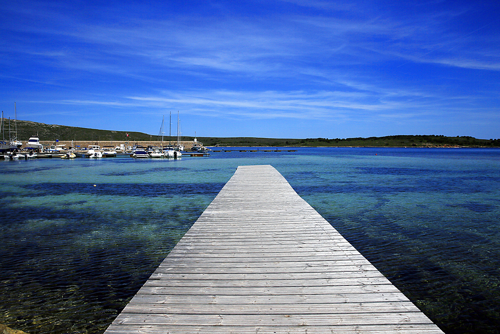 Coastal scenery on the island of Menorca, Spain