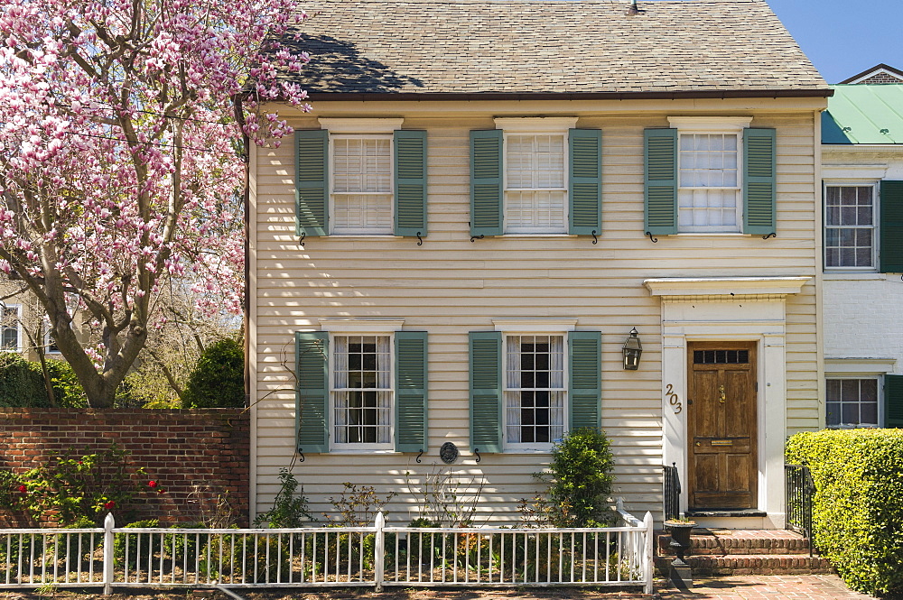 Traditional timber house in Alexandria Old Town, Virginia, United States of America, North America