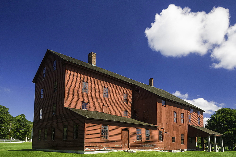 The laundry machine building at the Hancock Shaker Village, Hancock, Massachusetts, New England, United States of America, North America