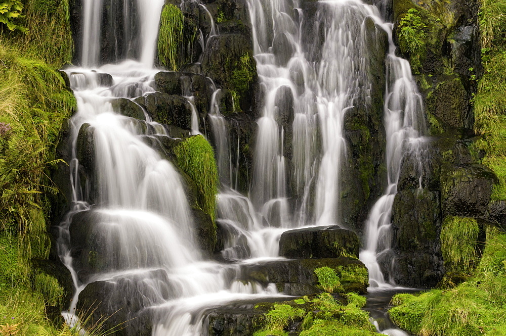 Waterfall near the Old Man of Storr on the Isle of Skye, Inner Hebrides, Scotland, United Kingdom, Europe