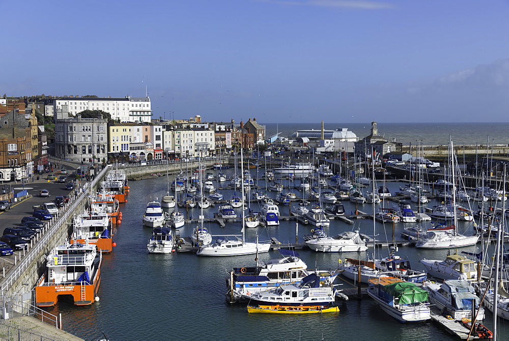 View of the Royal Harbour and Marina at Ramsgate, Kent, England, United Kingdom, Europe