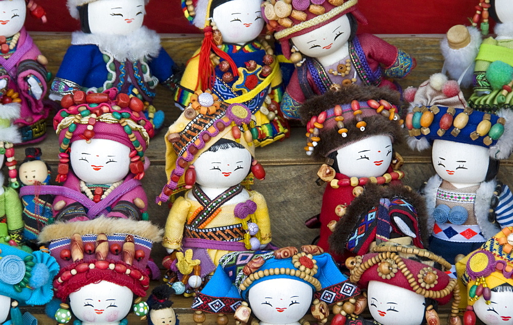 Souvenirs on sale near the Great Wall of China outside Beijing, China, Asia