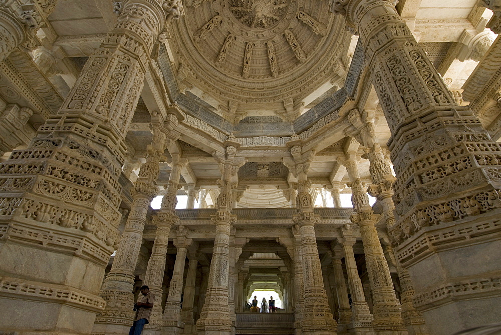 Carvings inside the Jain Temple, Ranakpur, Rajasthan, India