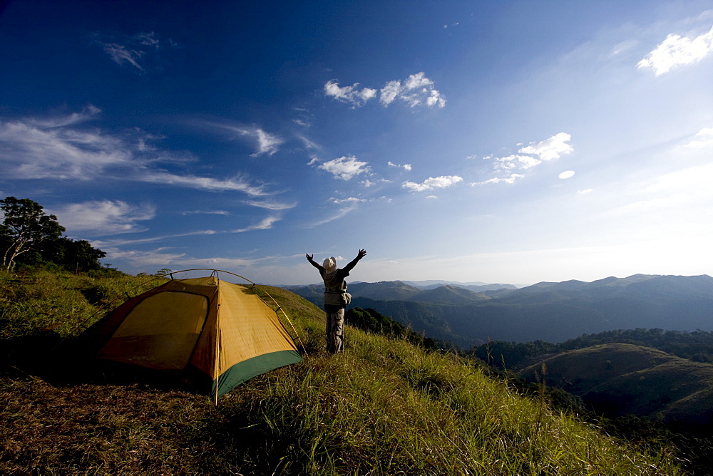 Camping, Gavi, Periyar Tiger Reserve, Kerala, India, Asia