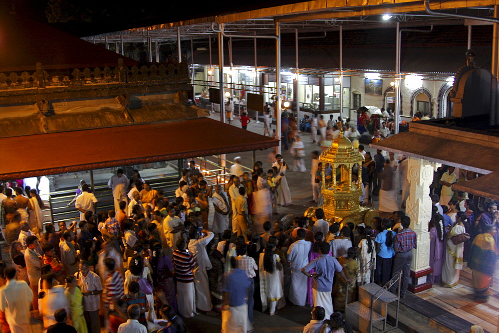 Devotees at Mookambika Temple, Kollur, Karnataka, India, Asia