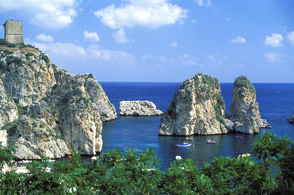 Faraglioni, Scopello, Castellamare del Golfo, Sicily, Italy, Europe