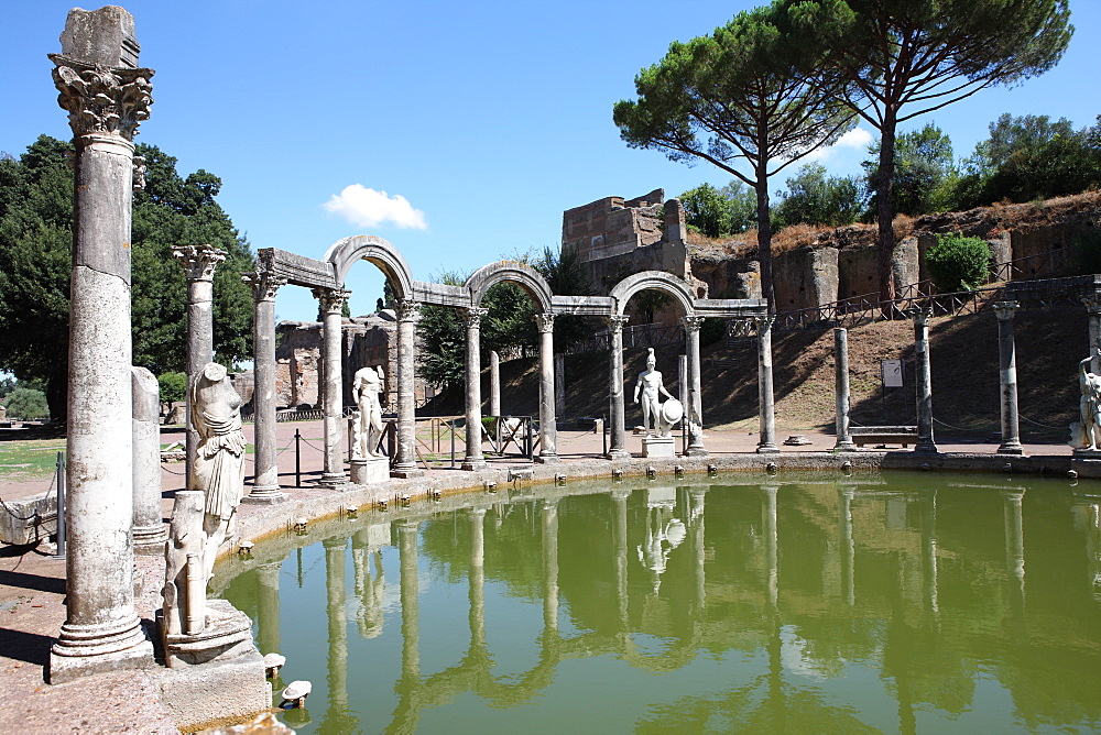 Hadrian's Villa, Canopus Canal, UNESCO World Heritage Site, Tivoli, Rome, Lazio, Italy, Europe